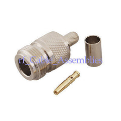 Superbat 10PCS N Female Jack Connector Crimp for LMR240 Coax Cable Straight RF Connector
