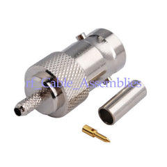 Superbat BNC Crimp female connector with double pin for RG174/RG316 cable
