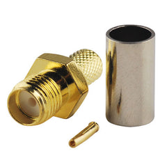 SMA-Buchse gerade Crimp LMR195, RG58, RG400, RG142 Kabel HF-Koaxialstecker