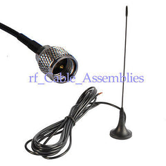Antenne 433 MHz, 3 dBi MINI-UHF-Stecker gerade mit Magnetfuß für Amateurfunk