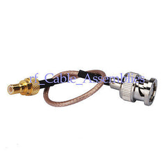 Superbat BNC male plug to SMB male straight crimp RG316 cable jumper pigtail 15cm