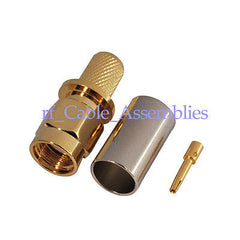 Superbat 50 Ohm RP SMA Plug,Straight,Crimp Attachment for LMR240