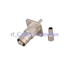 Superbat BNC Jack female 4 Hole Chassis Mount long version Crimp for LMR100 RG316 RG174