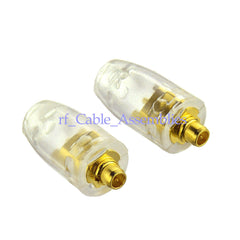 Superbat 1Set MMCX plug Connector Straight Transparent shell For Shure SE315 earphone