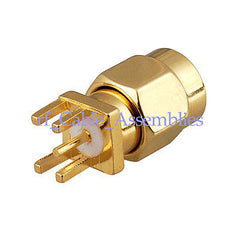 New SMA End Launch Plug male vertical 1.6mm PCB Mount 1.6mm RF Coax connector