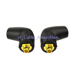 Superbat 1Set MMCX male Connector RA Black shell For Shure SE215 SE315 SE425 SE535 UE900