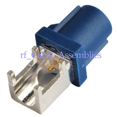 Superbat GPS telematics or navigation Fakra Plug Male End Launch PCB mount RA Blue
