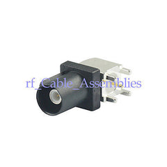 Superbat Fakra Stecker PCB mount abgewinkelt RF stecker RA Schwarz für Radio mit phantom einspeisung