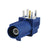 Superbat Fakra "C" SMB male PCB mount RA connector Blue for GPS RF communications systems