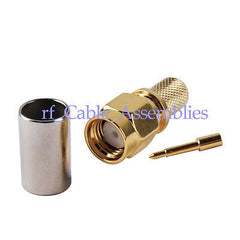 RF SMA Plug male Straight Crimp Attachment for LMR240 Coax cable RF Connector
