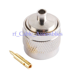N Solder male RF connector Solder for Semi rigid.141" Cable RG402 straight