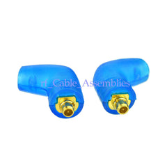 Superbat 1pair Blue Shell MMCX Connector Right Angle For Shure SE215 SE315 UE900 earphone