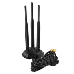 Dual Band WiFi 2.4GHz 5.8GHz Magnetic Base RP-SMA Antenna (Three Antennas) for WiFi Wireless Router Gateway PCI Express Network Cards Adapter