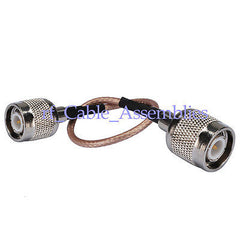 Superbat TNC male to TNC male plug Pigtail extension cable cord RG316 15cm for Wireless