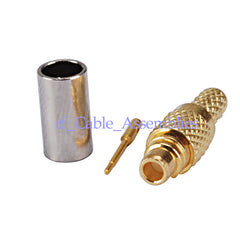 Superbat MMCX male straight Crimp for LMR100 RG316 RG174 RF Coaxial connector