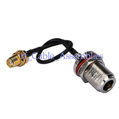 Superbat N female Jack bulkhead O-ring to SMA jack pigtail Coax Cable RG174 wifi antenna