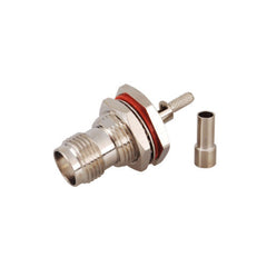 TNC Crimp female bulkhead O-ring connector for RG316 cable