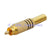 Superbat 3.5mm-RCA straight plug crimp Yellow for the cable RG59 Audio Adapter Connector
