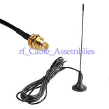 Antenna 433Mhz 3dbi RP SMA female bulkhead 3M with Magnetic base for Ham radio