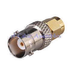 RF adapter BNC-SMA BNC Jack female to RP SMA Plug female pin straight Audio RF Coax adapter