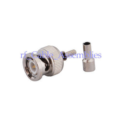 Superbat BNC Crimp male connector for LMR100 1.13mm cable