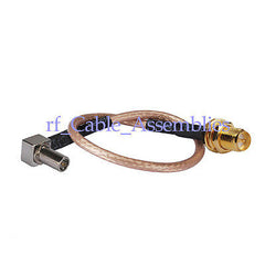Superbat RP-SMA Jack female to MS-147 plug right angle pigtail cable RG316 for 3G USB
