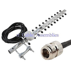 2.4GHz 16dBi Wireless WiFi WiMax Yagi Antenna For 802.11b/g with N jack 5M cable