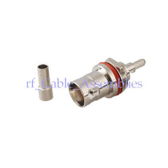 Superbat BNC Crimp female Front Mount bulkhead O-ring for LMR100 RG316 cable