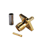 SMA Crimp female Flange with 4 hole Connector for RG316 RG174 cable