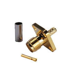 SMA Crimp-Buchsenflansch mit 4-Loch-Anschluss für RG316 RG174-Kabel