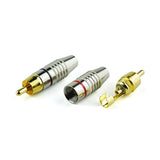 Superbat 2 pcs RCA Plug male Audio Video Locking Cable Connector NEW