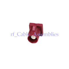 Superbat Fakra Plug End Launch PCB mount straight Bordeaux for Violet Car GSM
