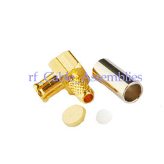 Superbat MCX Crimp male Right Angle connector for LMR100,RG316.RG174 cable 75ohm