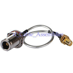 Superbat N female Jack bulkhead to SMA female Semi-Flexible cable RG405 0.086  for wifi