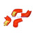 Superbat 1 pair Red shell MMCX Connector Right Angle For Shure SE215 SE315 UE900 earphone