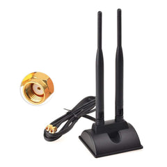 Superbat Dual Antenna 6DBi Omni Directional RP-SMA For Indoor WiFi Wireless Range Signal