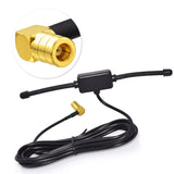 Superbat DAB+ DAB Car Aerial DAB Aerial Amplifier SMB Adapter Patch Aerial Glass Mount Windshield with SMB Right Angle Plug for DAB Radio Blaupunkt Pioneer Clarion Kenwood Alpine JVC