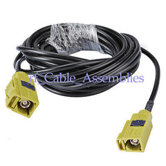 Superbat 10pcs Radio antenna Extension cable Fakra female K to Fakra Jack K RG174 123cm