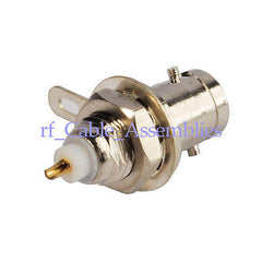 Superbat 10pcs Mini-BNC female jack with nut bulkhead panel mount solder ST RF connector