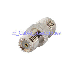TNC female jack to mini UHF miniUHF female jack center RF adapter connector NEW