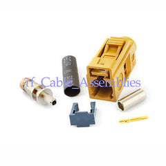 Superbat Fakra crimp Jack connector Curry Satellitic Radio IF
