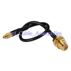 Superbat RF Jumper RP SMA Jack to MMCX male straight pigtail cable