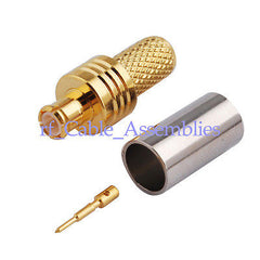 Superbat MCX Crimp Plug male straight connector for LMR195/RG58/RG142