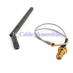 2.4GHz 3dBi wifi Antenna RP-SMA + Pigtail for Wlan Mini Pc U.FL/IPX