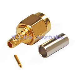 SSMA Crimp Plug RF Connector For RG316 RF174 LMR100
