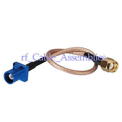 Superbat Fakra Plug  C  to RP-SMA male pigtail cable for wireles