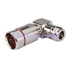 N female jack right angle clamp for Corrugated copper 1/2  cable RF connector