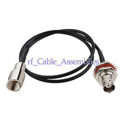 Superbat BNC Jack female bulkhead to FME male pigtail Coax cable RG174 for wifi antenna