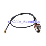 Superbat Mini-PCI IPX / u.fl to TNC female bulkhead O-ring pigtail cable 1.37mm for wifi