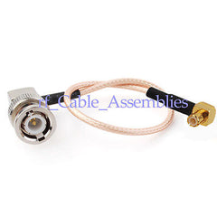 Superbat BNC plug male RA to MCX plug right angle pigtail cable RG316 for wifi antenna